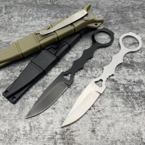 Small EDC Fixed Blade Knife with Sheath and Pocket Clip